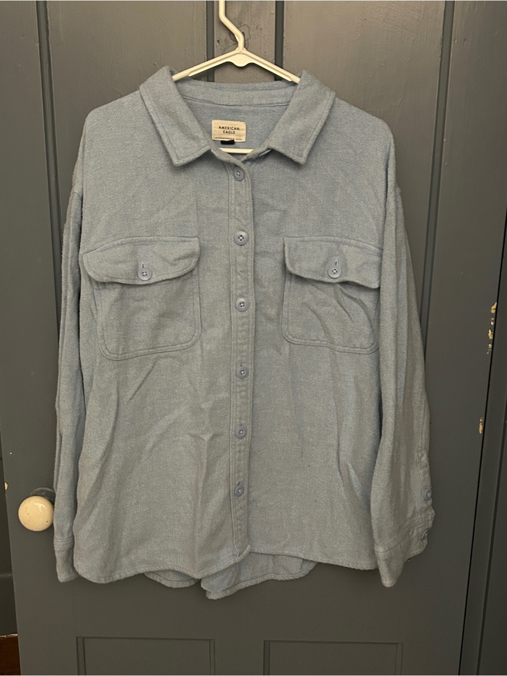 American Eagle Outfitters Light Blue Shacket